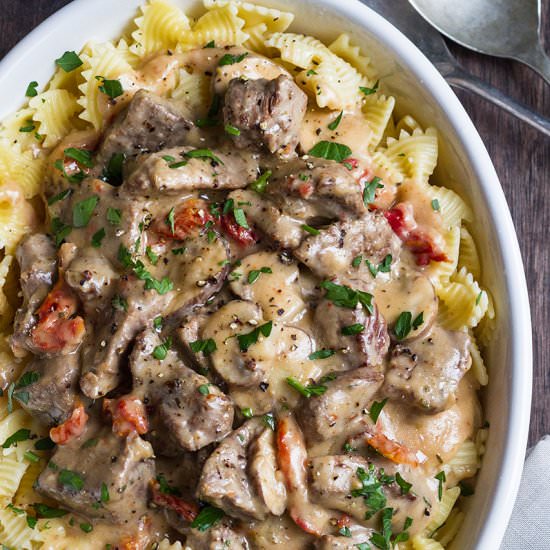 Slow Cooker Beef Stroganoff