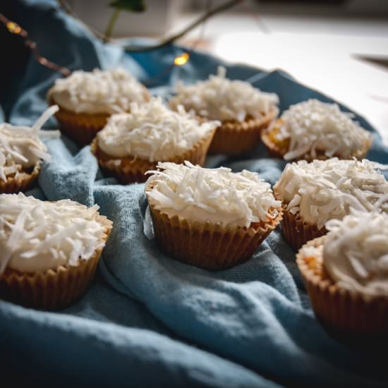 Paleo Mini Coconut Cupcakes