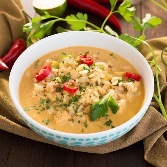 Spicy Thai Curry Chicken Soup