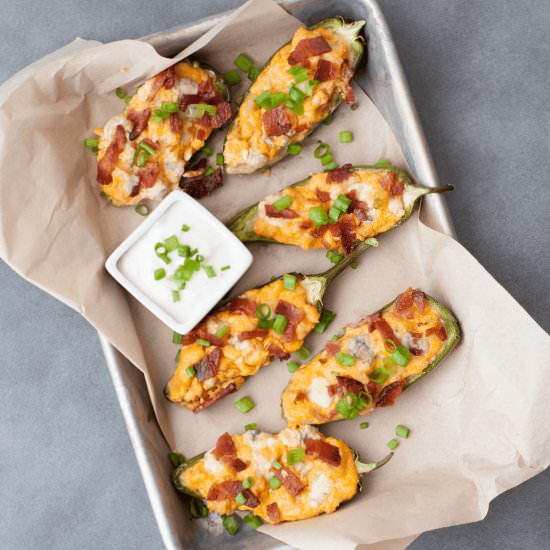 Buffalo Chicken Jalapeno Poppers
