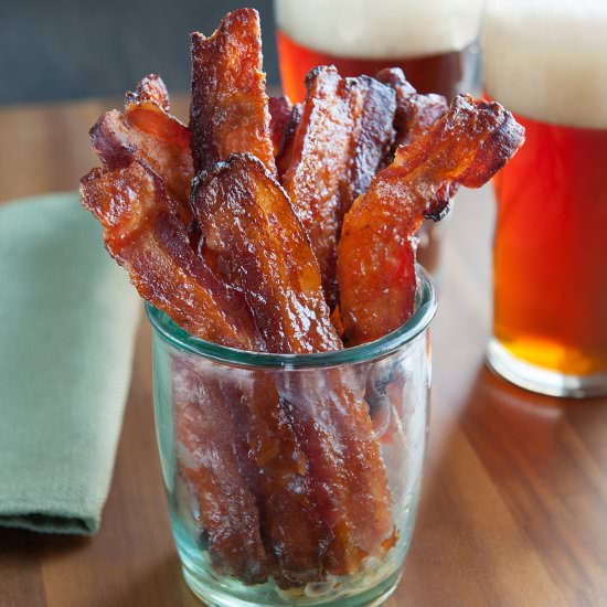 SRIRACHA MAPLE GLAZED BACON