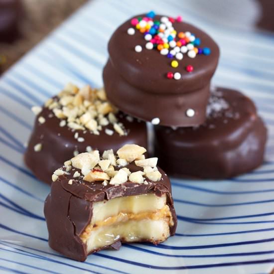 Chocolate Covered Banana Bites