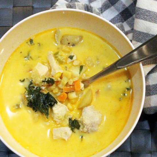 Chicken Kale Corn Chowder