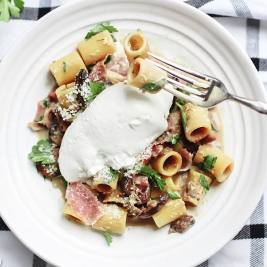 Creamy Mushroom Rigatoni