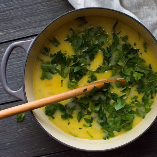 Lemon Arborio Rice Soup