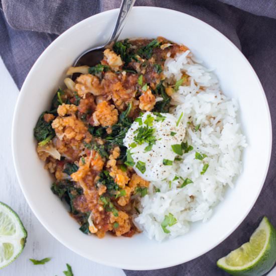 Cauliflower Kale Curry