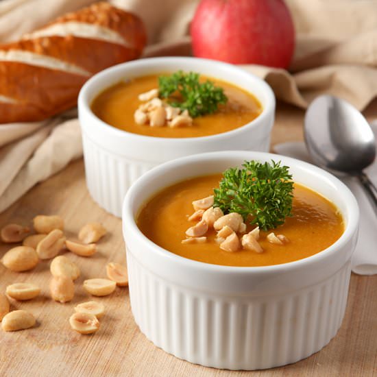 Nutty Carrot Apple Curry Soup