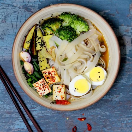 Miso Ramen with Rice Noodles