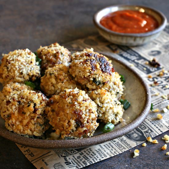 Cauliflower Rice and Bacon Arancini