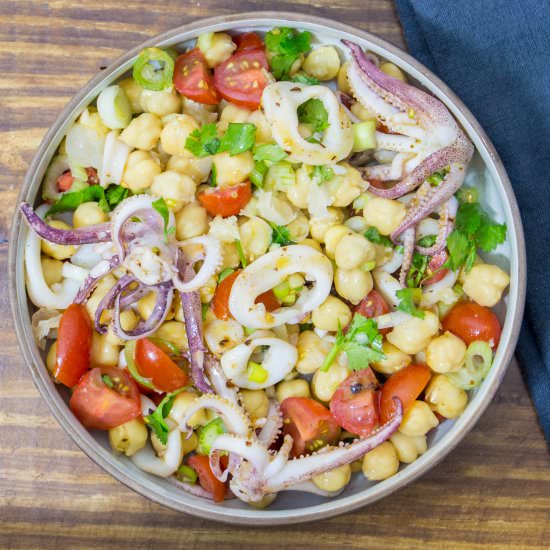 Calamari & Chickpea Salad