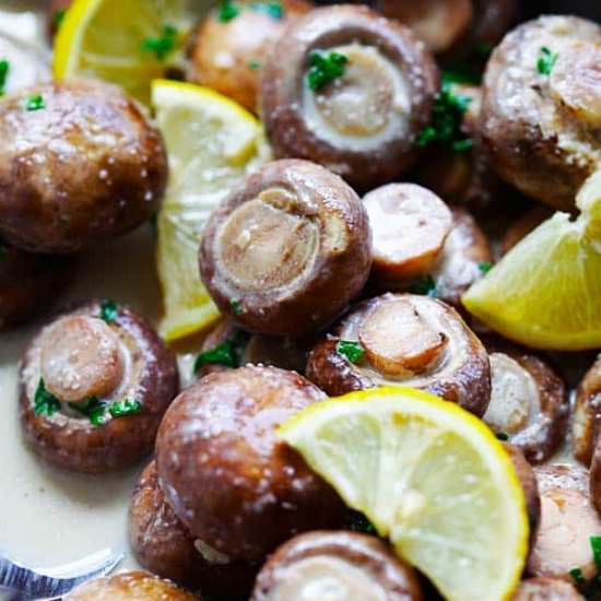 Creamy Garlic Mushrooms