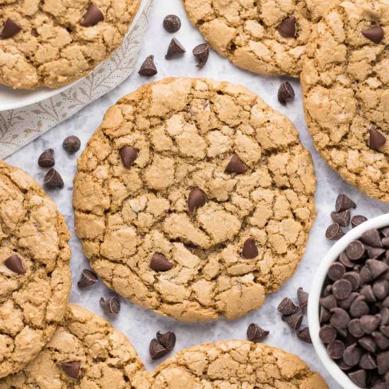 Flourless Chocolate Chip Cookies