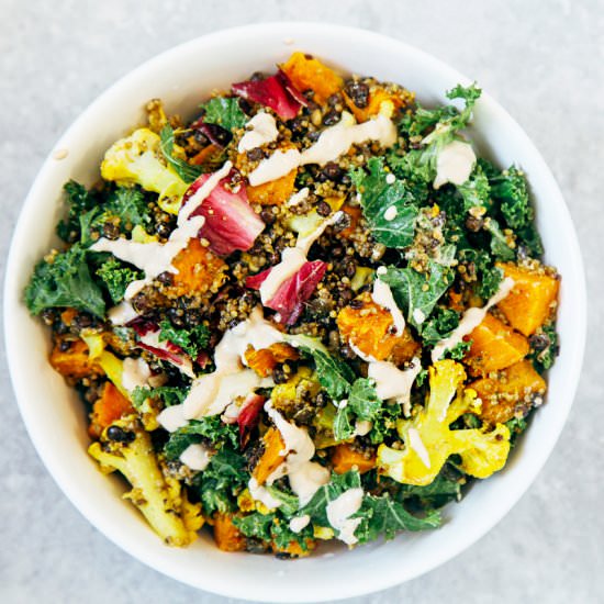 High Protein Roasted Veg Salad
