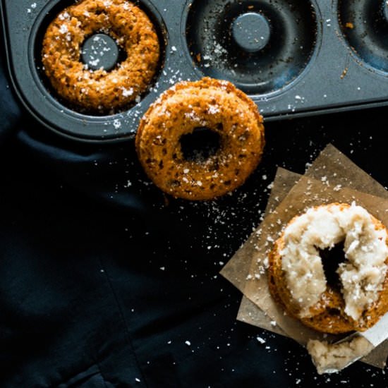 BAKED BANANA BREAKFAST DOUGHNUTS