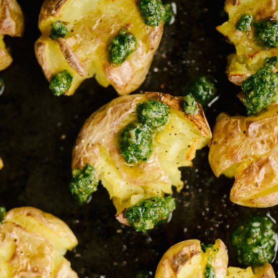 Crispy Potatoes with Parsley Pesto