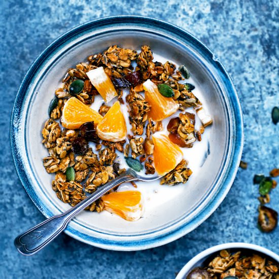 Orange Tahini Granola