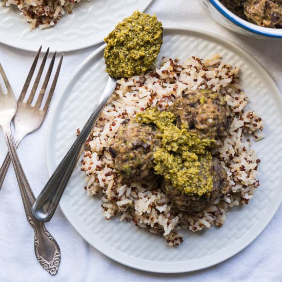 Pressure Cooker Portabello Meatball