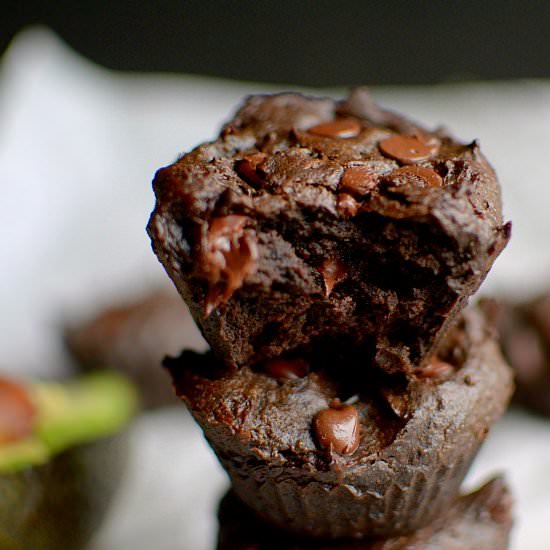Flourless Chocolate Avocado Muffins