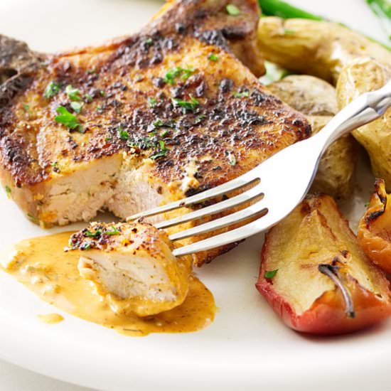 pork chop sheet pan dinner