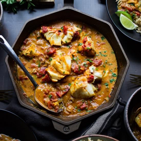 Coconut Tomato Curry with Cod