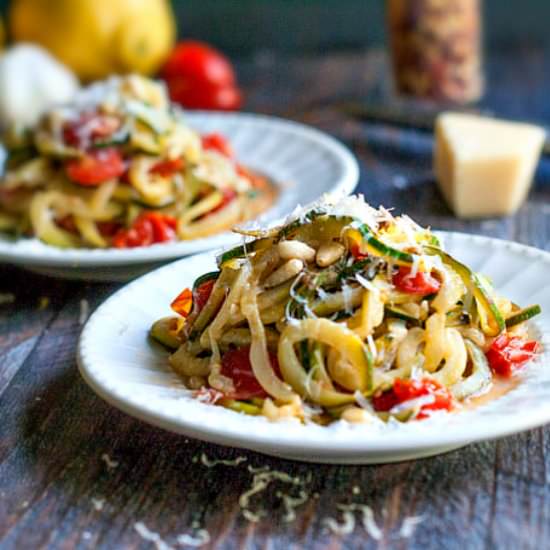 10 Min Zucchini Noodles Lemon Parm