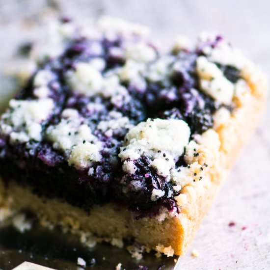 Blueberry Poppy Seed Squares