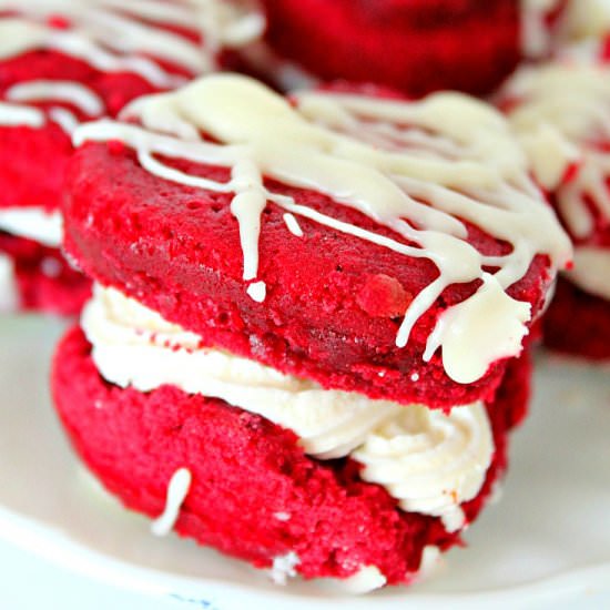 Red velvet sandwich cookies