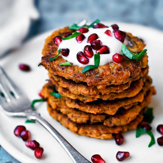 Spicy Sweet Potato Pancakes