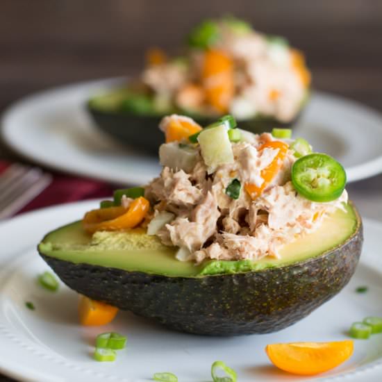 Easy Tuna Salad Stuffed Avocado