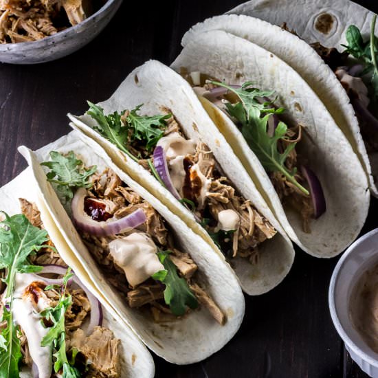 Pulled Pork Chipotle Lime Tacos