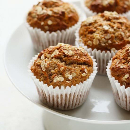 Whole Wheat Banana Walnut Muffins