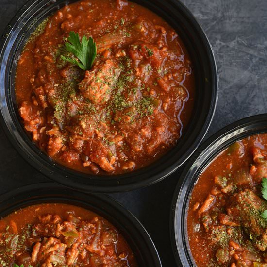 Meal Prep Turkey Chili