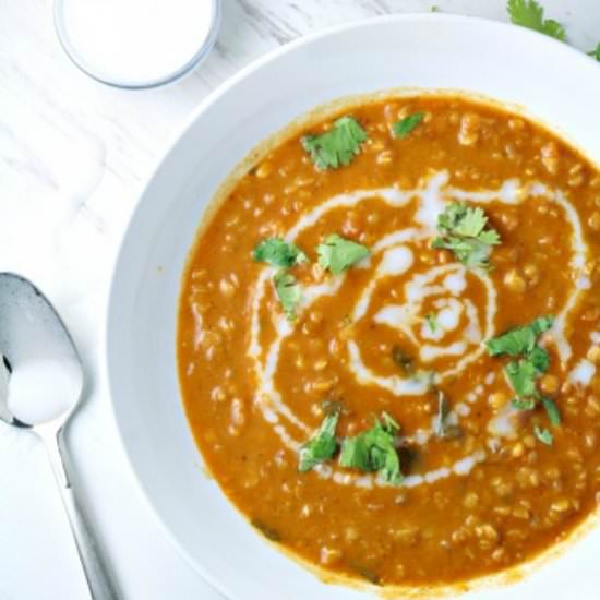 Curry Lentil and Coconut Soup