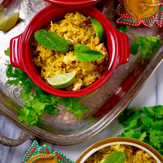 Instant Pot Salmon Biryani