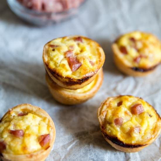 Mini Ham and Cheese Quiche