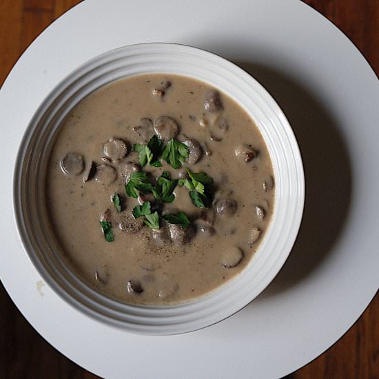 Vegan Cream of Mushroom Soup