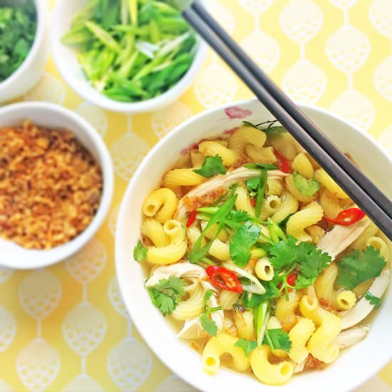 Vietnamese Chicken and Pasta Soup