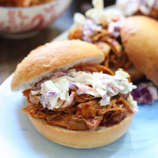 BBQ Pulled Chicken Sandwiches