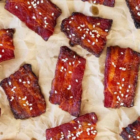 Brown Sugar Sriracha Bacon Bites