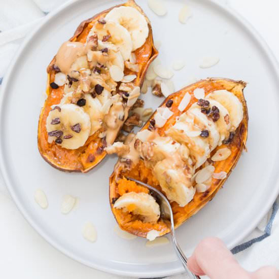 Sweet Potato Breakfast Boats