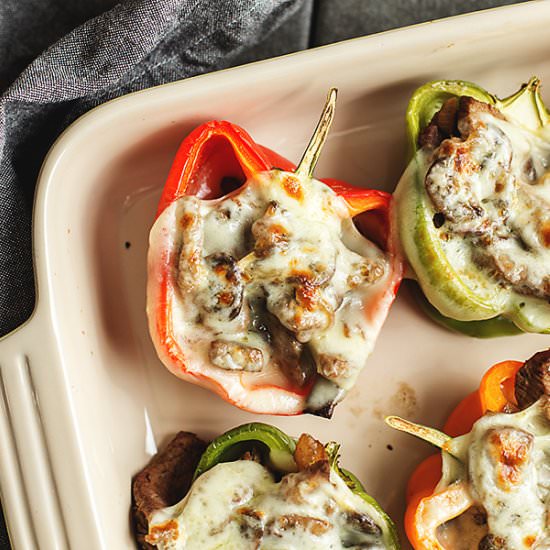 Philly Cheesesteak Stuffed Peppers