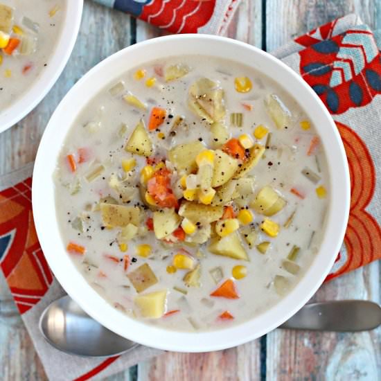 Vegan Potato Corn Chowder
