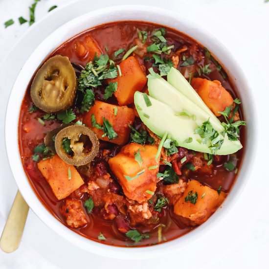Butternut Squash Turkey Chili