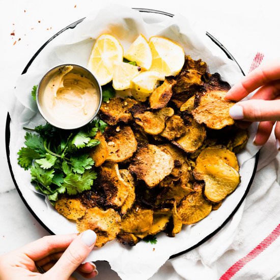 Easy BBQ Baked Rutabaga Chips