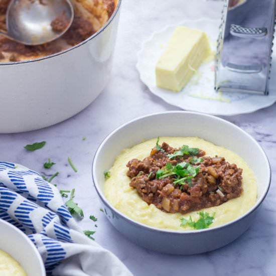 Five Ingredient Beef Ragu & Polenta