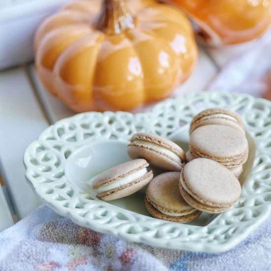 Pumpkin Spice Cheesecake Macarons