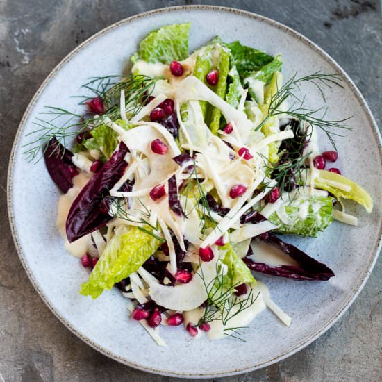 Winter Salad with Lemon Cream