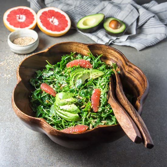 Crunchy Arugula, Grapefruit & Avoca