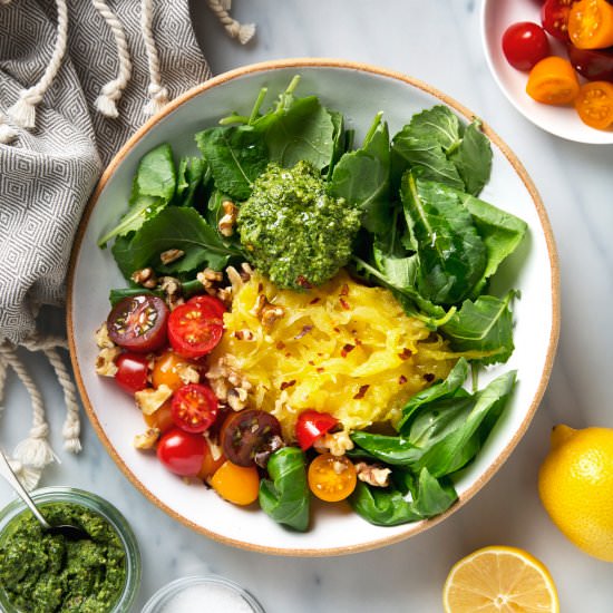Pesto Spaghetti Squash
