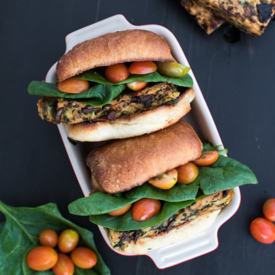 Mushroom & Beet Greens Panisse